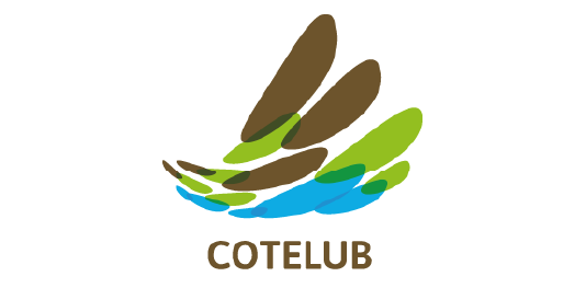 Logo de la Communauté de Communes Sud Luberon, COTELUB, communauté de communes dont je fais partie personnellement et pour laquelle j'ai eu plaisir à créer des infographies pédagogiques destinées à leur communication du mois d'août sur la TEOM, taxe d'enlèvement des ordures ménagères.
