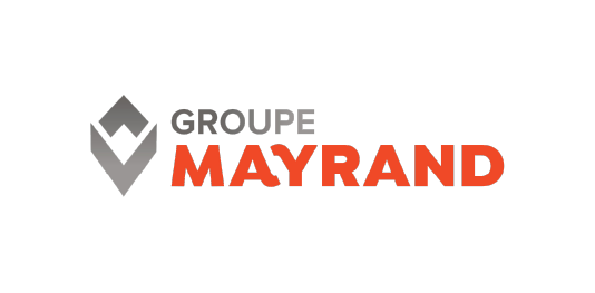 Logo du Groupe Mayrand, entreprise basée au Canada, fournisseur d'équipements pour l'industrie du tri, du recyclage et plus largement pour la sécurité bancaire et pharmaceutique, pour le fret, l'usinage, la peinture et la mécanique lourde. J'ai eu plaisir à travailler à la création de différents supports de communication pour les équipements destinés au tri et au recyclage.