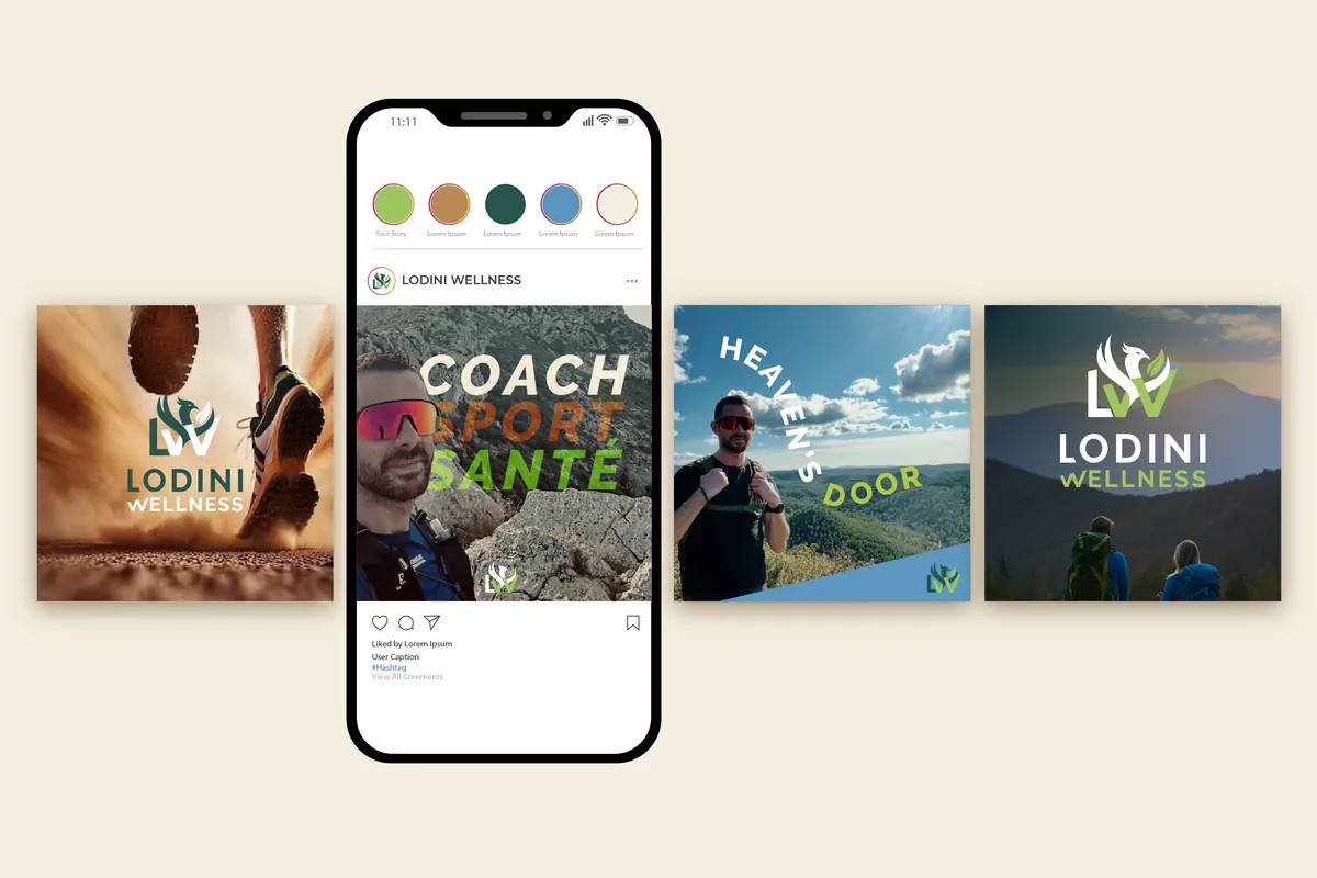 Carrousel Instagram décliné de l'identité